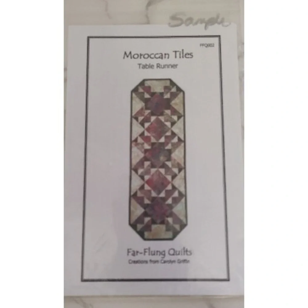 Quilt Pattern Moroccan Tile by Far Flung Quilts Table Runner Pattern P90